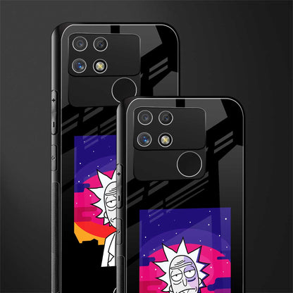 trippy rick sanchez back phone cover | glass case for realme narzo 50a