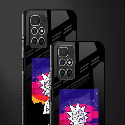 trippy rick sanchez glass case for redmi 10 prime image-2