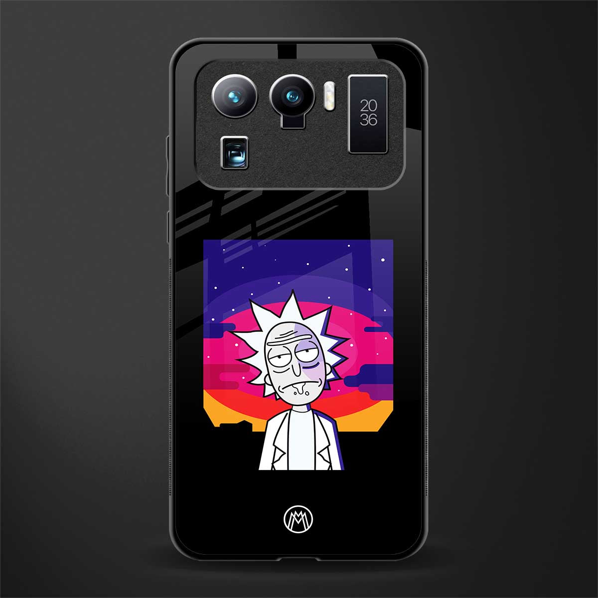trippy rick sanchez glass case for mi 11 ultra 5g image
