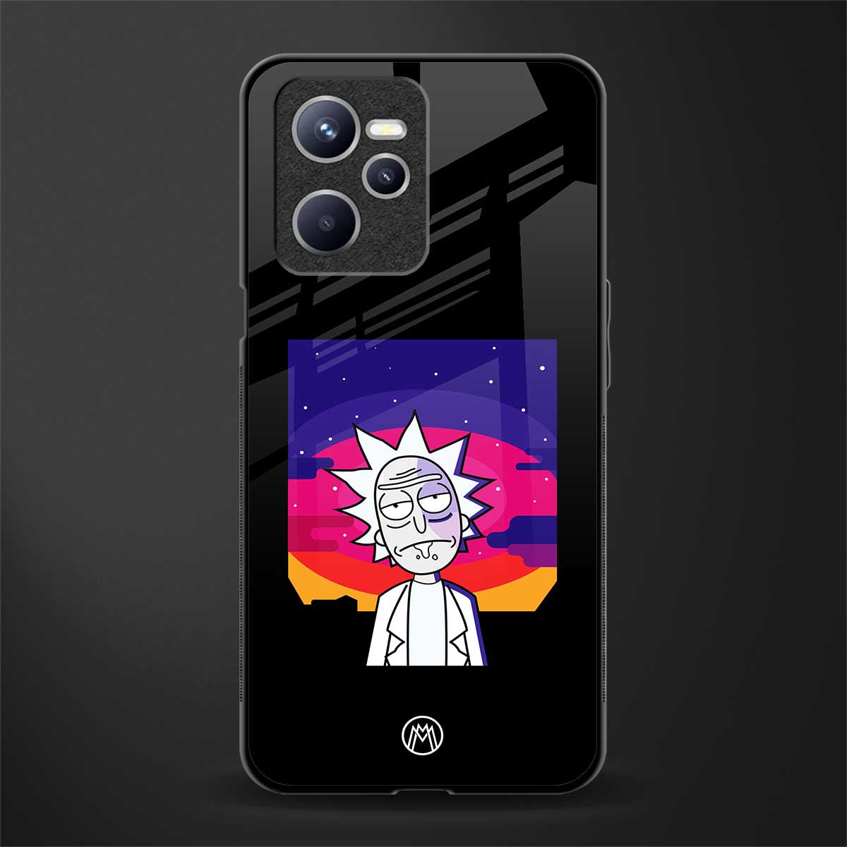 trippy rick sanchez glass case for realme c35 image