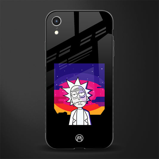 trippy rick sanchez glass case for iphone xr image