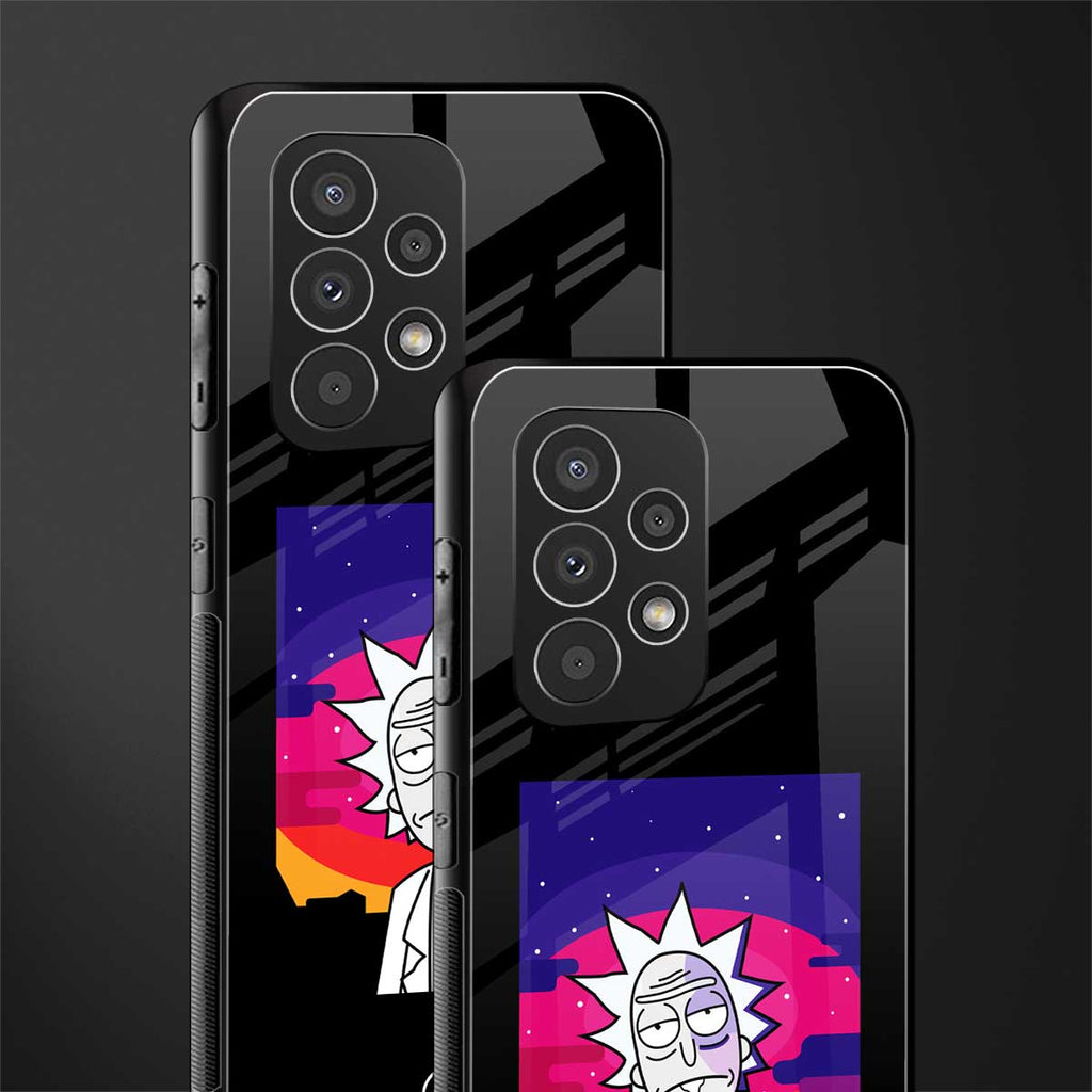 trippy rick sanchez back phone cover | glass case for samsung galaxy a23