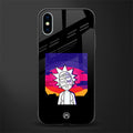 trippy rick sanchez glass case for iphone xs image