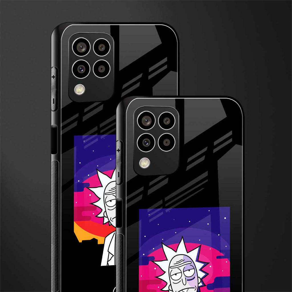 trippy rick sanchez back phone cover | glass case for samsung galaxy m33 5g
