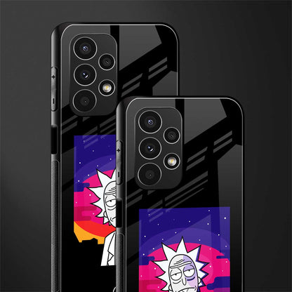 trippy rick sanchez back phone cover | glass case for samsung galaxy a13 4g