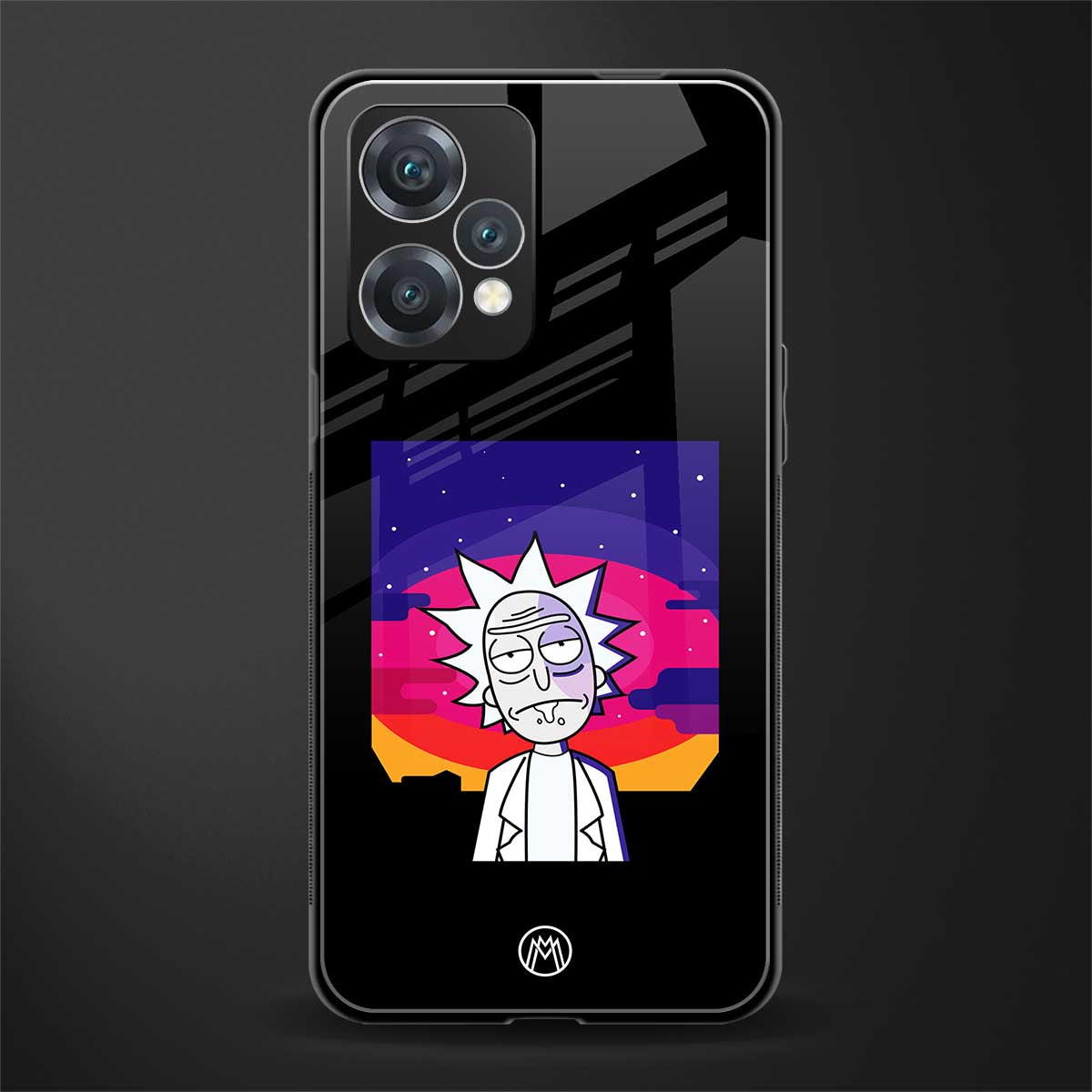 trippy rick sanchez back phone cover | glass case for oneplus nord ce 2 lite 5g
