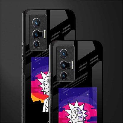 trippy rick sanchez glass case for vivo x70 image-2