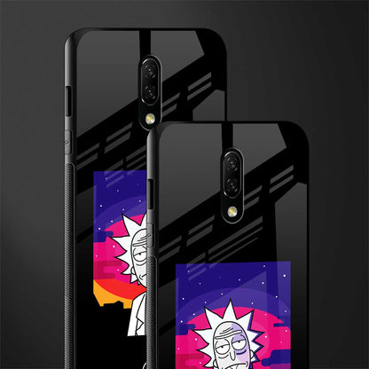 trippy rick sanchez glass case for oneplus 7 image-2