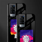 trippy rick sanchez glass case for vivo x60 image-2