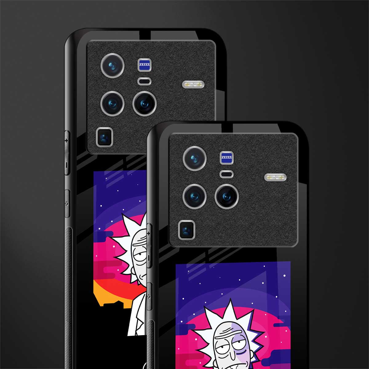 trippy rick sanchez glass case for vivo x80 pro 5g image-2
