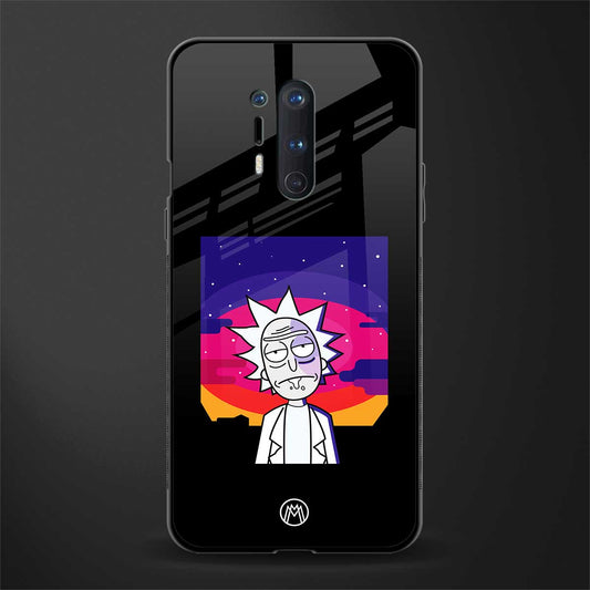 trippy rick sanchez glass case for oneplus 8 pro image