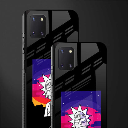 trippy rick sanchez glass case for samsung a81 image-2