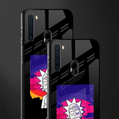 trippy rick sanchez glass case for samsung a21 image-2