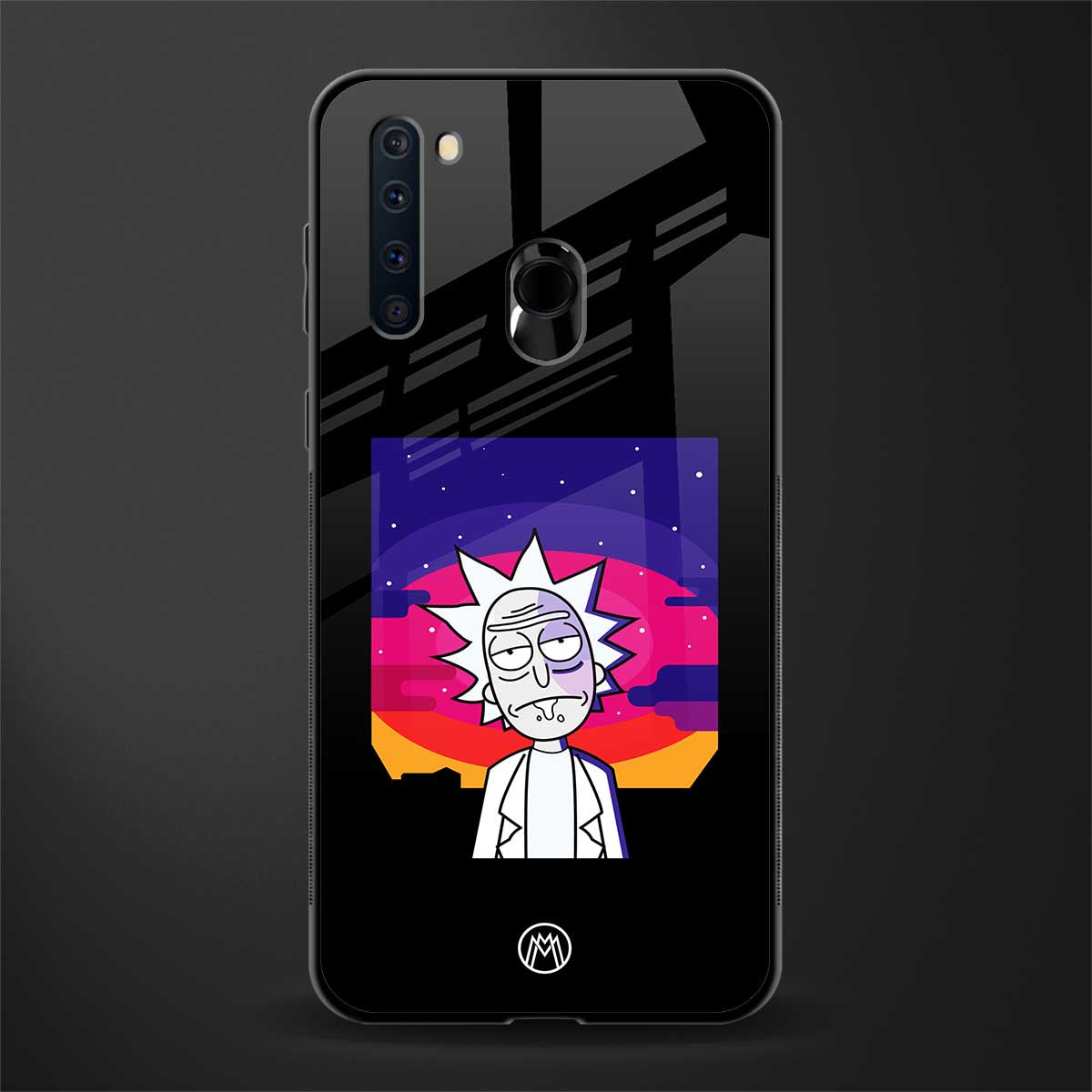 trippy rick sanchez glass case for samsung a21 image