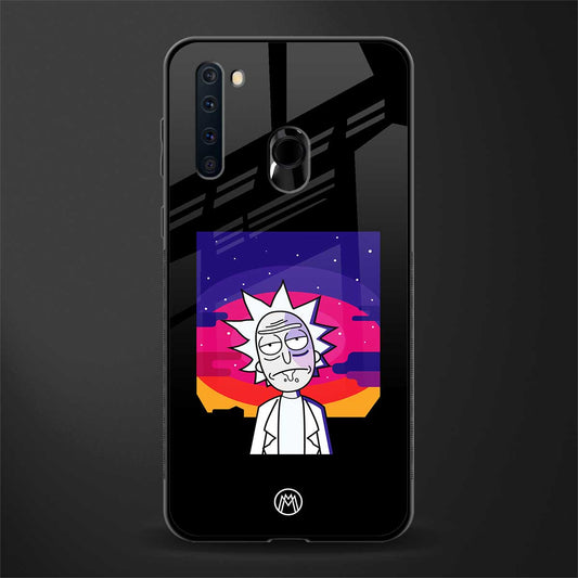 trippy rick sanchez glass case for samsung a21 image