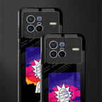 trippy rick sanchez glass case for vivo x80 image-2