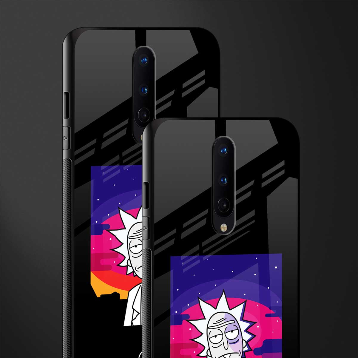 trippy rick sanchez glass case for oneplus 8 image-2