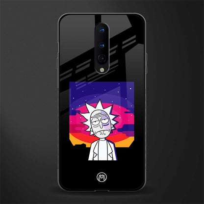 trippy rick sanchez glass case for oneplus 8 image