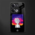 trippy rick sanchez back phone cover | glass case for oppo reno 8