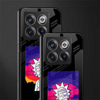 trippy rick sanchez back phone cover | glass case for oneplus 10t