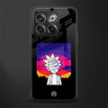 trippy rick sanchez back phone cover | glass case for oneplus 10t