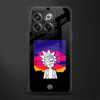 trippy rick sanchez back phone cover | glass case for oneplus 10t