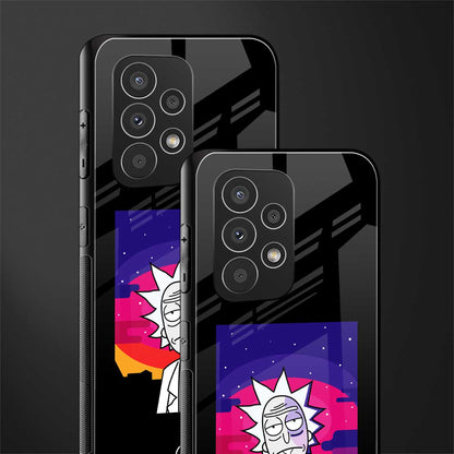 trippy rick sanchez back phone cover | glass case for samsung galaxy a33 5g