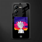 trippy rick sanchez back phone cover | glass case for vivo v25 pro 5g