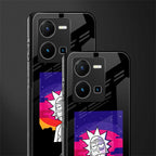 trippy rick sanchez back phone cover | glass case for vivo y35 4g