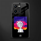 trippy rick sanchez back phone cover | glass case for vivo y35 4g