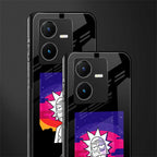 trippy rick sanchez back phone cover | glass case for vivo y22