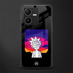 trippy rick sanchez back phone cover | glass case for vivo y22
