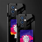 trippy rick sanchez back phone cover | glass case for oneplus 9