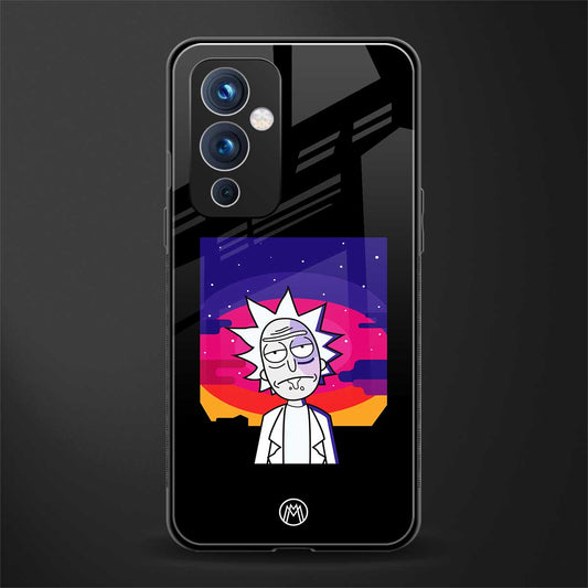 trippy rick sanchez back phone cover | glass case for oneplus 9