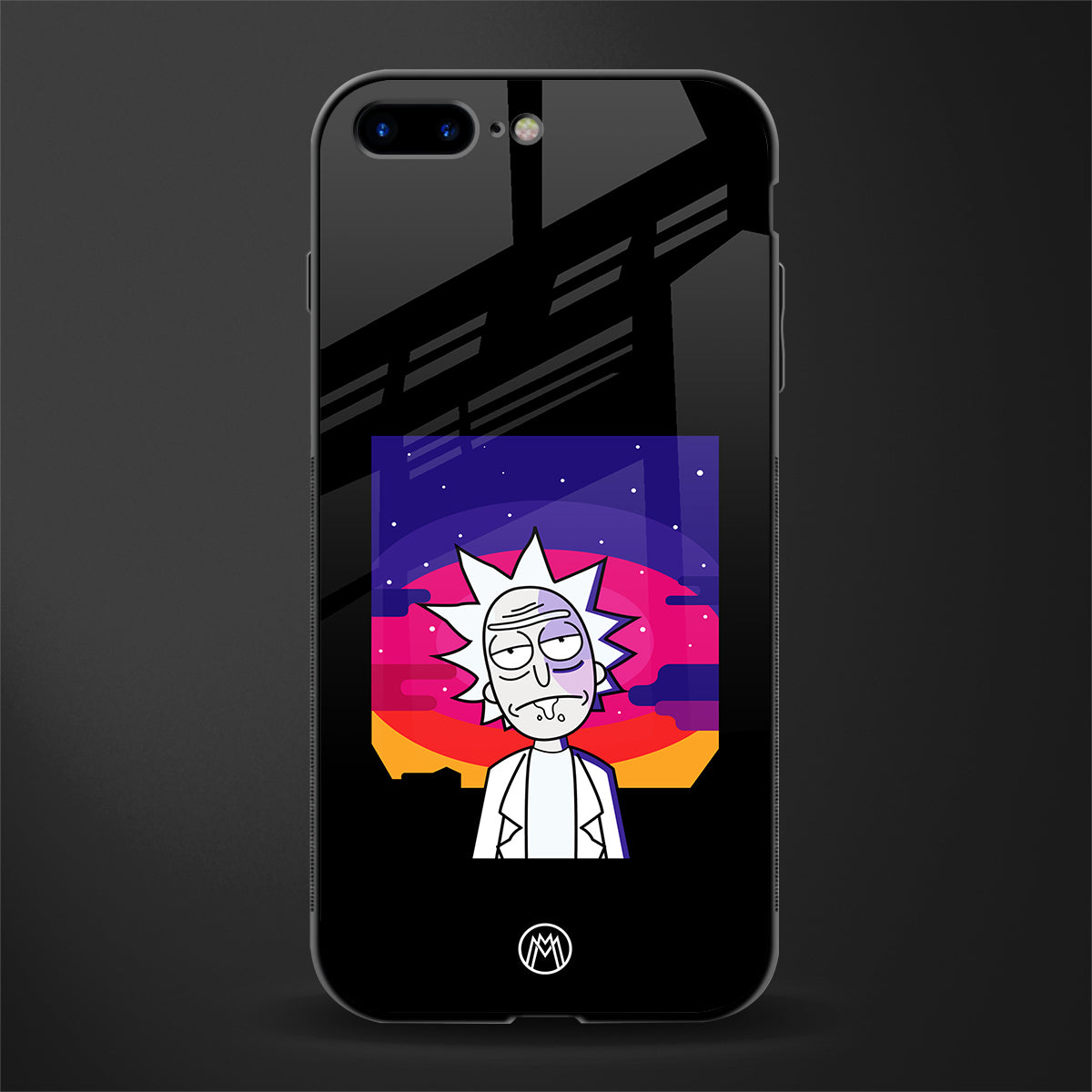 trippy rick sanchez glass case for iphone 8 plus image