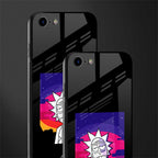 trippy rick sanchez glass case for iphone 8 image-2