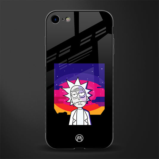trippy rick sanchez glass case for iphone se 2020 image