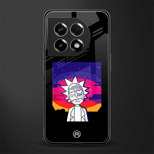 trippy rick sanchez back phone cover | glass case for oneplus 11