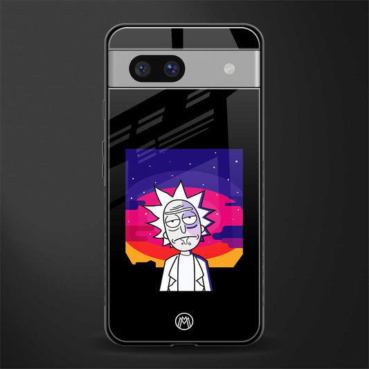 trippy rick sanchez back phone cover | glass case for Google Pixel 7A