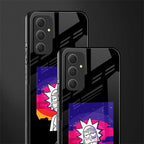 trippy rick sanchez back phone cover | glass case for samsung galaxy a54 5g