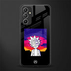 trippy rick sanchez back phone cover | glass case for samsung galaxy a54 5g