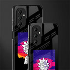 trippy rick sanchez back phone cover | glass case for samsung galaxy a14 5g