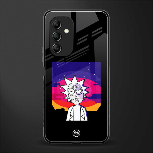 trippy rick sanchez back phone cover | glass case for samsung galaxy a14 5g