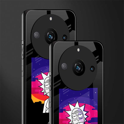 trippy rick sanchez back phone cover | glass case for realme 11 pro 5g