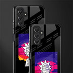 trippy rick sanchez back phone cover | glass case for samsun galaxy a24 4g