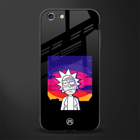 trippy rick sanchez glass case for iphone 6 image