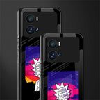 trippy rick sanchez back phone cover | glass case for iQOO 9 Pro