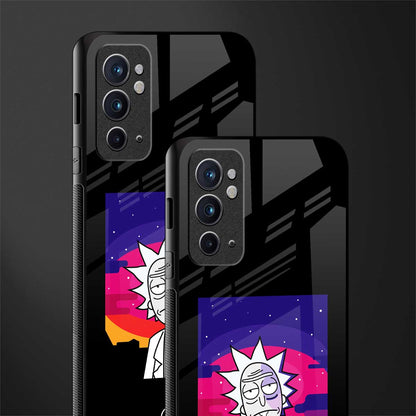 trippy rick sanchez glass case for oneplus 9rt image-2