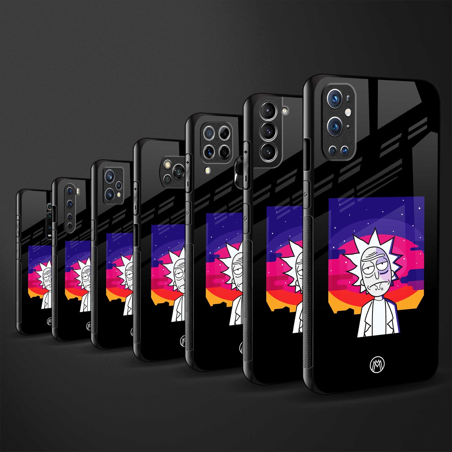 trippy rick sanchez glass case for vivo v15 pro image-3