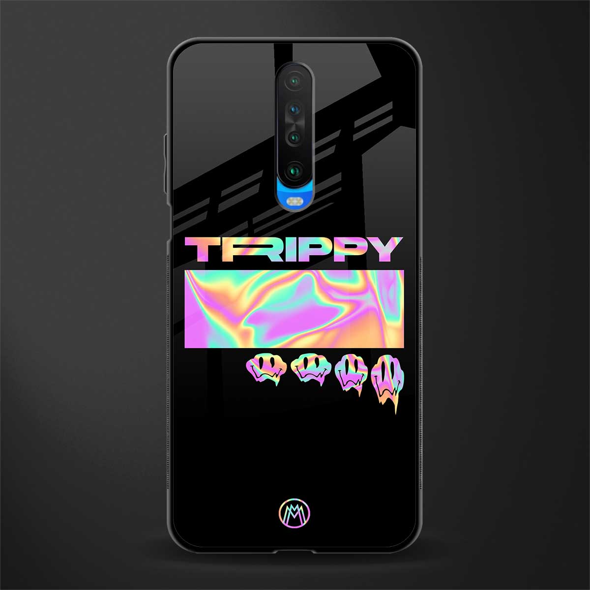 trippy trippy glass case for poco x2 image